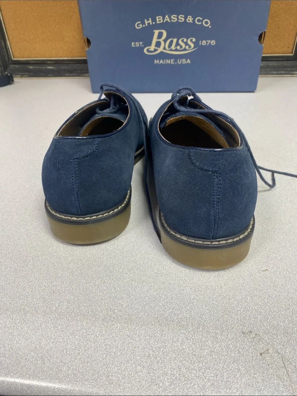 G.H. Bass & Co. Navy Suede Derby Shoes